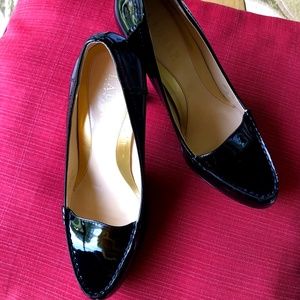 Ralph Lauren black patent leather pumps